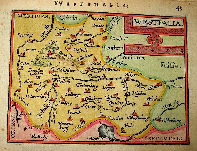 Ortelius Abraham (1528-1598) Westfalia 1601 Anversa, apud Ioannem Bapt. Vrientum